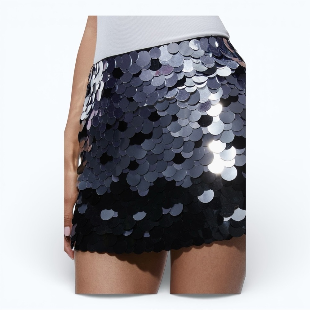 Alice + Olivia Rubi Paillette Sequin Miniskirt NWT - Picture 5 of 9